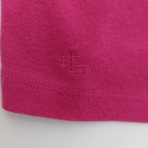Lauren Ralph Lauren fuchsia cotton short-sleeve blouse XL like new