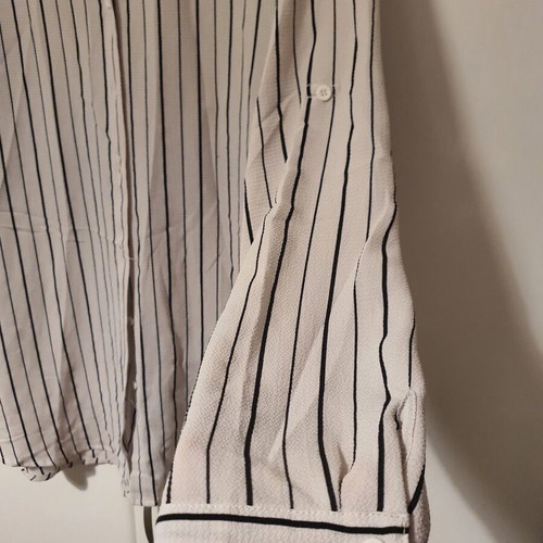 Striped shirt black and white like new, thin fabric, size XXL