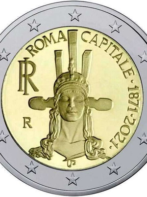Italy 2 Euro 2021 UNC Rome commemorative 150 years capital