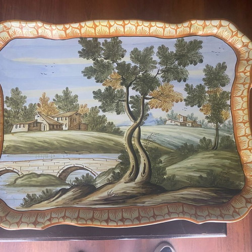 Castillo Italian porcelain serving tray hand painted like new
