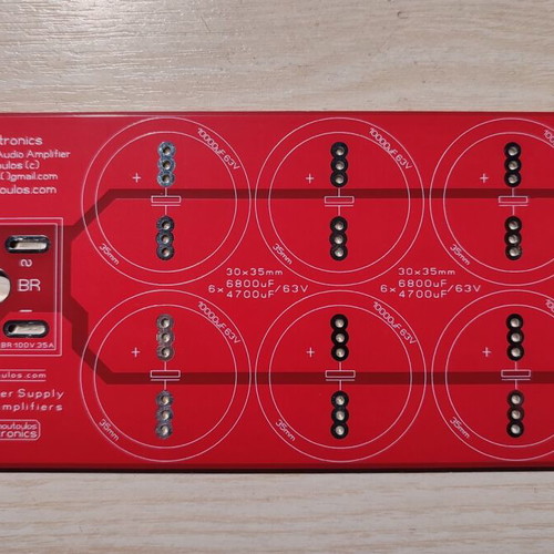 Power Supply Symmetrical PCB for Audio Amplifiers new