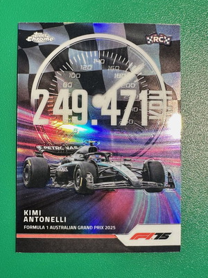 Kimi Antonelli Rookie Card 2025 Topps Chrome F1 Top Speed Refractor