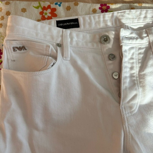Armani white denim pants like new, size 33