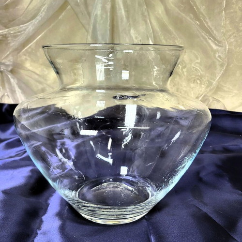 Large Glass Decorative Vase Amphora like new, height 28cm