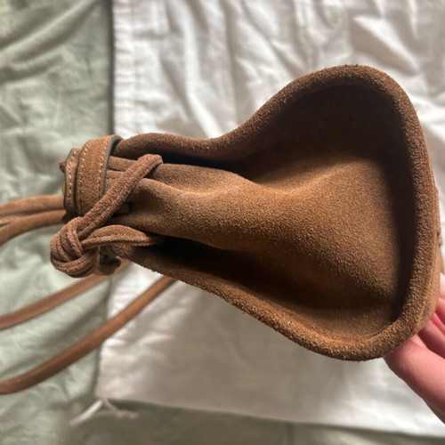 Prada suede shoulder bag brown like new with protective case