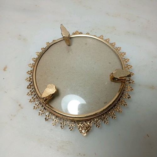 Vintage ashtray set with handmade embroidery like new
