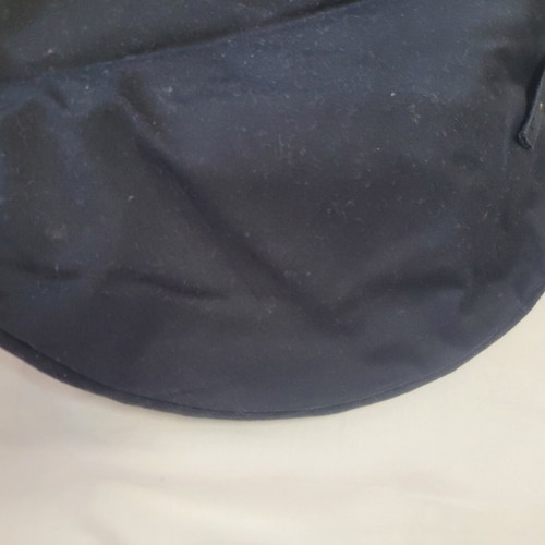 Black stool cushion with cords, 35x35 cm