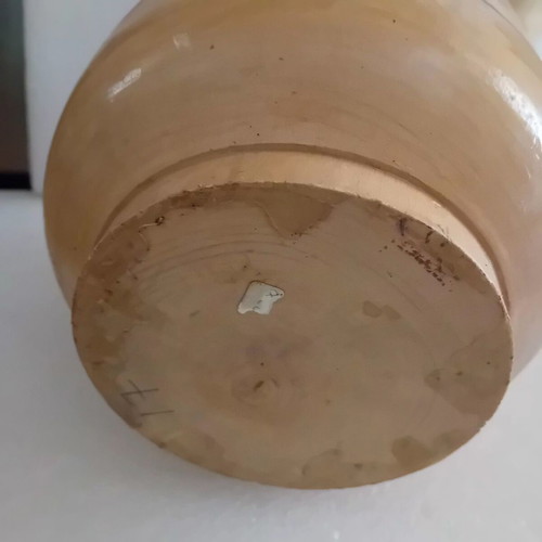 Large wooden vintage mortar and pestle