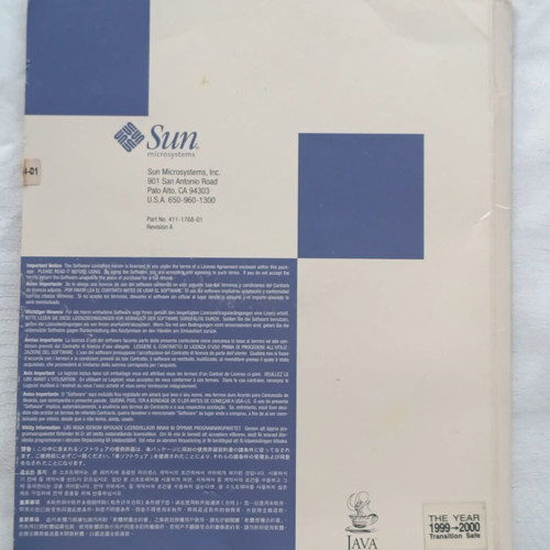 Sun Microsystems Solaris 7 Media Operating System P/N 724-3144-01 like new