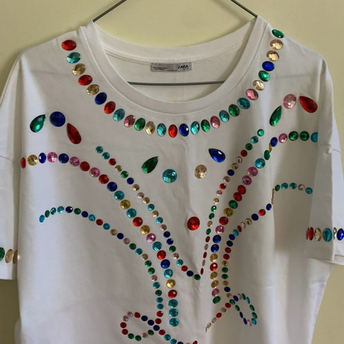 Zara white blouse like new, loose fit size M