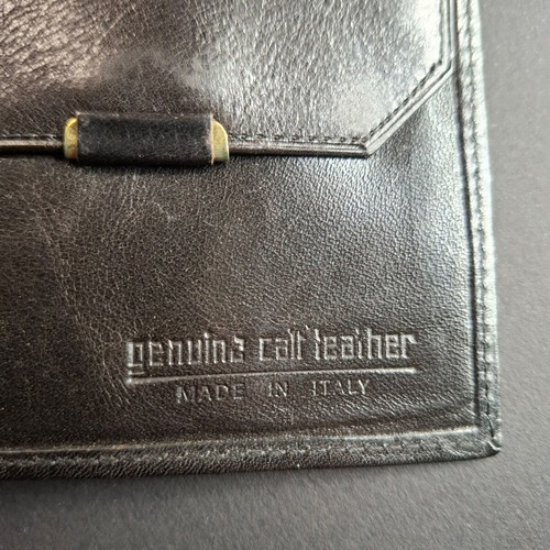 Italian leather men's wallet Evidence new, black