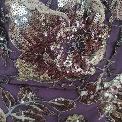 Purple high fashion corset-bustier new from muslin and lace
