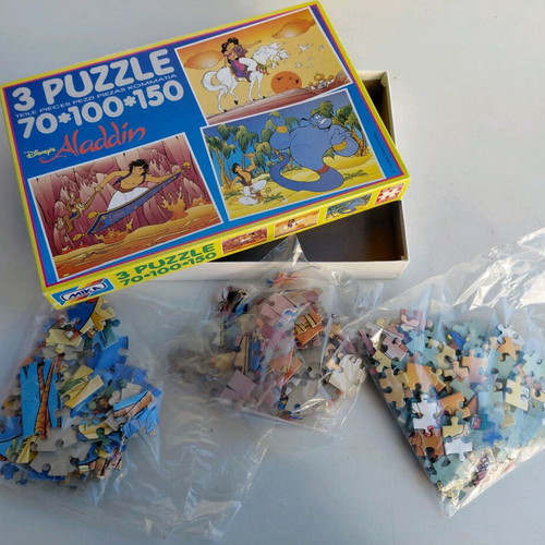 Disney Aladdin 3 puzzles new, 70, 100, 150 pieces