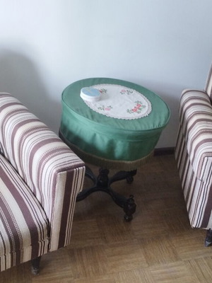 Vintage πολυθρόνες σετ 2 mid-century modern με ρετρό καλύμματα μεταχειρισμένες