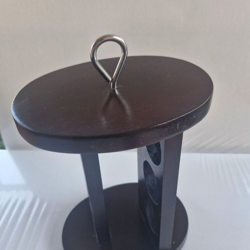 Wooden spice mill like new in mahogany color