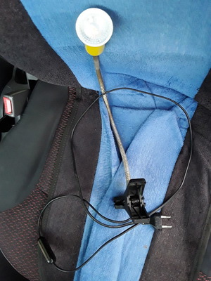 Lamp with flexible arm