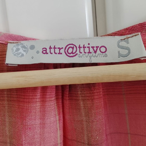 Attrattivo short women's dress used, red and pink, size S