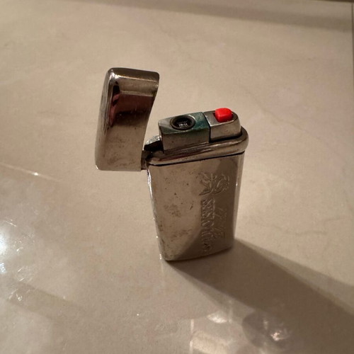 Gauloises lighter used silver