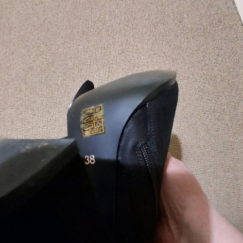 Women’s suede ankle boots used with square heel size 38
