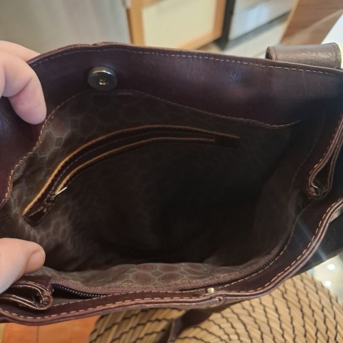 Hunter leather crossbody bag like new, dark brown