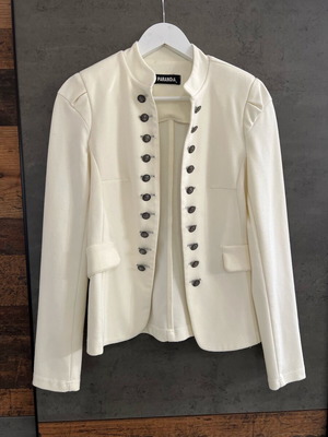 Paranoia women's fabric jacket military style size S like new off-white