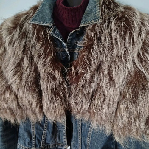 Vintage bolero silver fox fur like new, one size