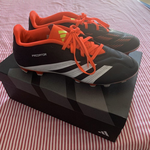 Adidas Predator football shoes, size 44, black and orange