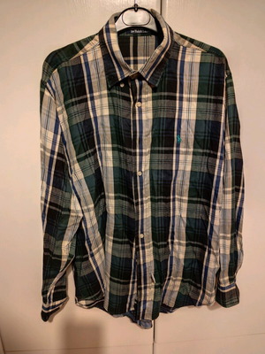 Unisex Ralph Lauren plaid shirt like new, size M