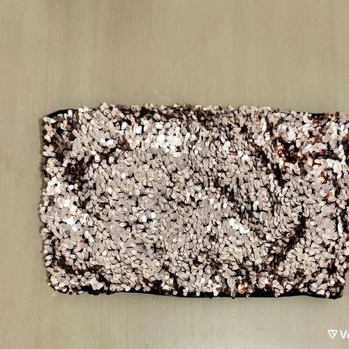 Stradivarius sequin top pink gold like new, size L