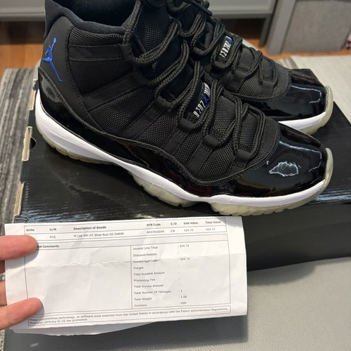 Air Jordan 11 Retro Space Jam sneakers new, size 43, black