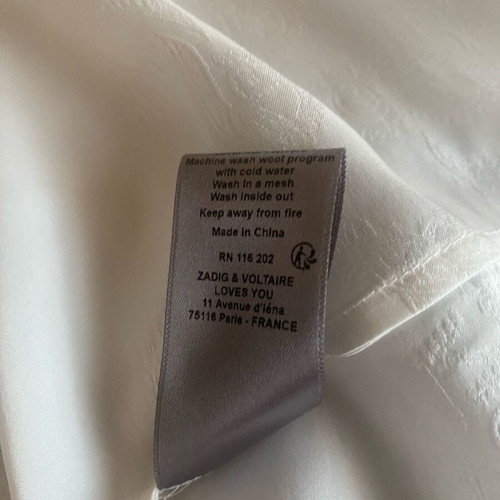 Zadig & Voltaire silk blouse size M like new, white