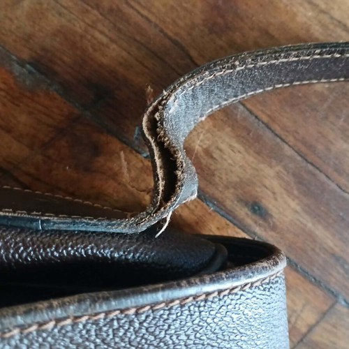 Trussardi vintage crossbody bag used, brown with flap