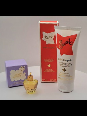 Lolita Lempicka Fleur Defendue винтидж миниатюра и Sweet лосион за тяло нов