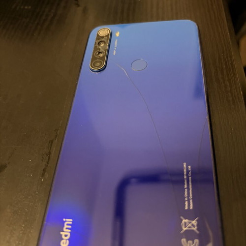 Xiaomi Redmi Note 8T 64GB smartphone with broken rear camera and glass