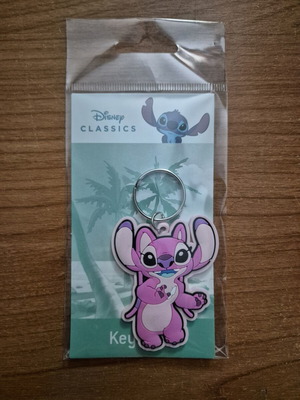 Lilo & Stitch Keychain new, pink, rubber by Disney