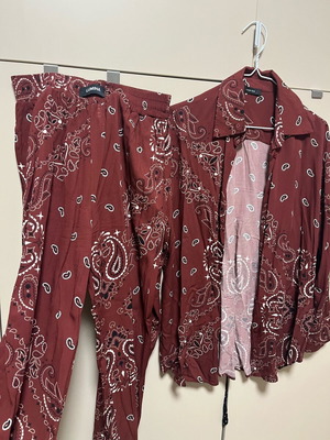 Lumina burgundy pants and shirt set like new