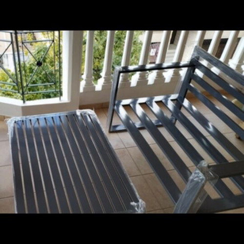 Metal garden lounge gray, new, electrostatic paint