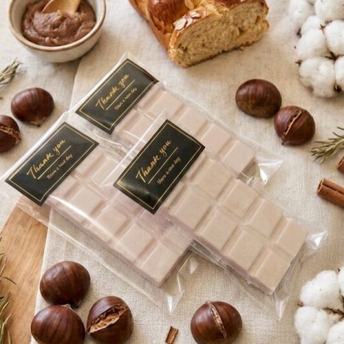 Handmade wax melt bar with tsoureki chestnut scent new