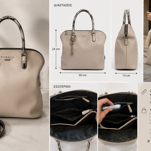 Fiorelli handbag beige like new with multiple compartments