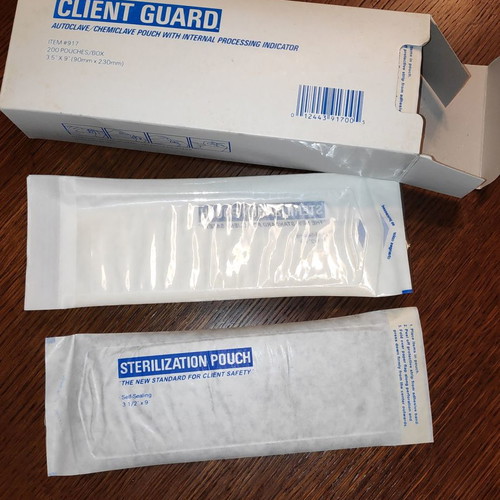 Client Guard sterilization pouches new, pack of 200, self-sealing