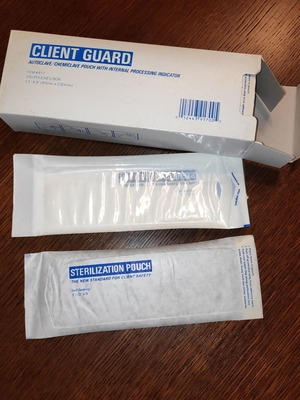 Client Guard αυτοκόλλητες θήκες αποστείρωσης εργαλείων καινούργιες, 200 τεμάχια