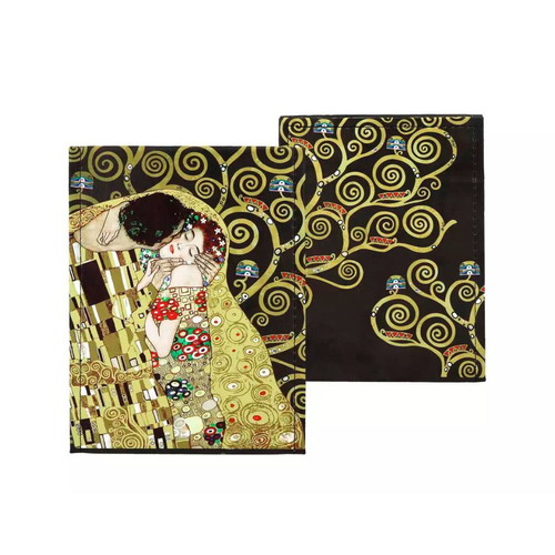 Bijou mirror with Kiss artwork by Gustav Klimt new, leatherette