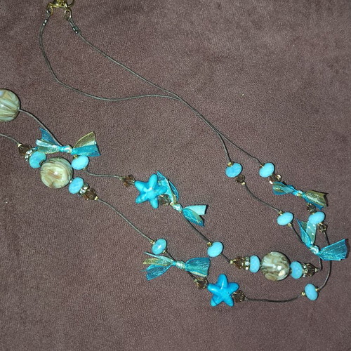 Angelo Barreta necklace like new, summer style with turquoise beads
