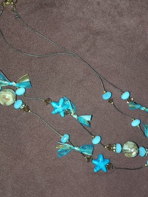 Angelo Barreta necklace like new, summer style with turquoise beads