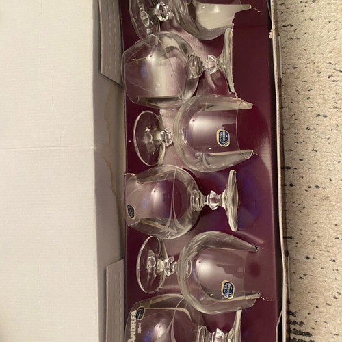 Bohemia Crystal vintage brandy glasses set of 6, like new
