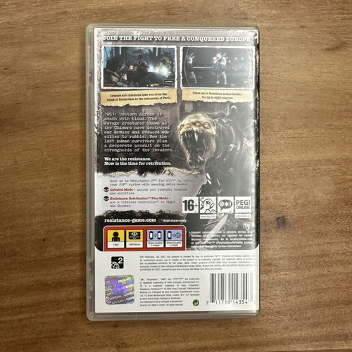Resistance Retribution PSP game like new complete in box