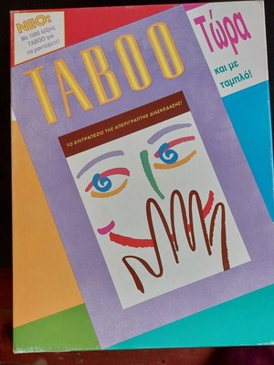 Taboo board game like new, missing hourglass