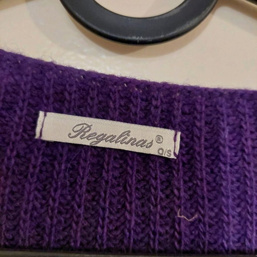 Knitted purple sweater like new, suitable for S/M