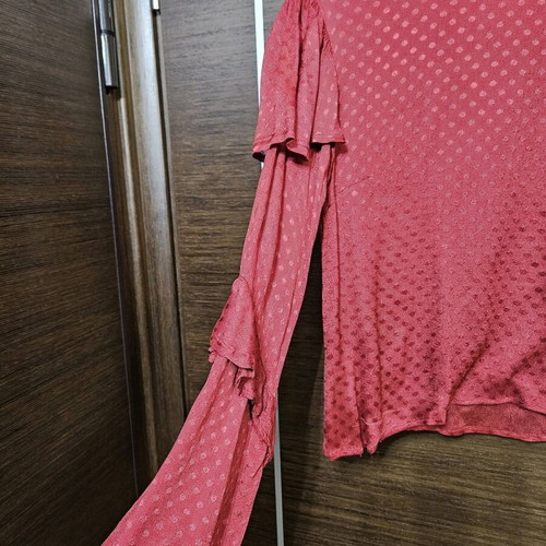 A.L.E. women's long-sleeve blouse red like new, size large