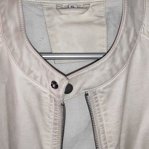 Men's jacket imitation leather XL like new, white